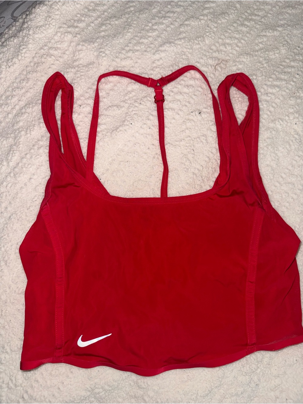 Nike Red Racerback Sports Crop Tank